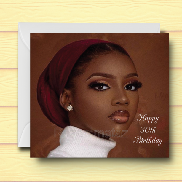 Black Woman Birthday Card L2